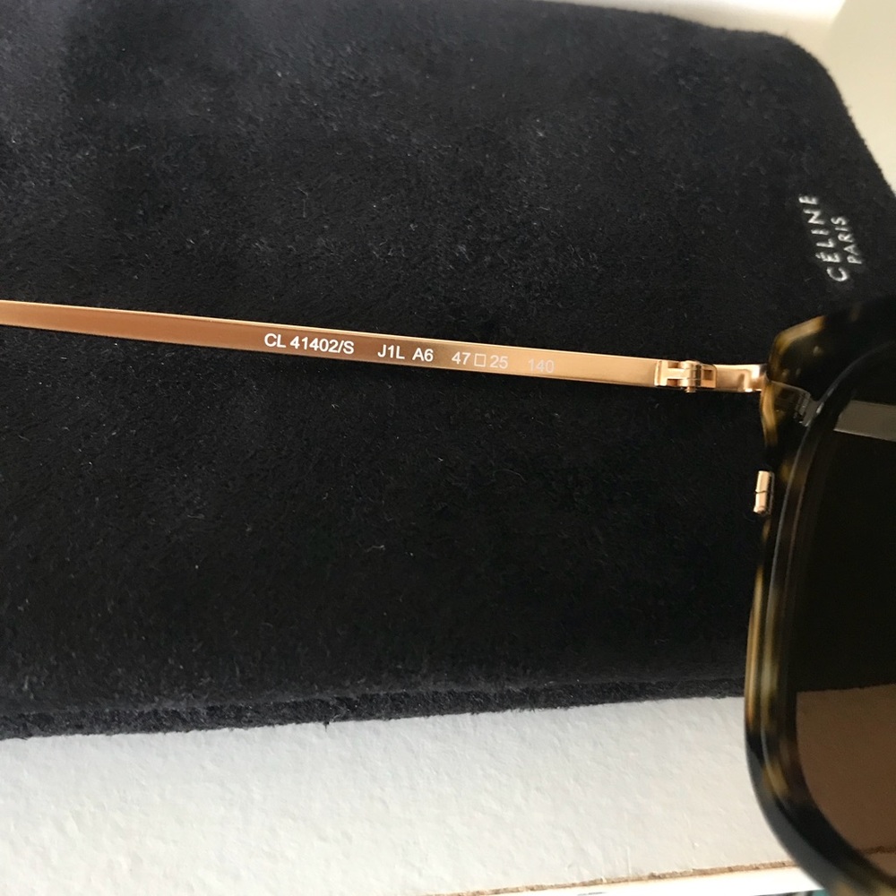 Celine green Havana sunglasses - Picture 3 of 4